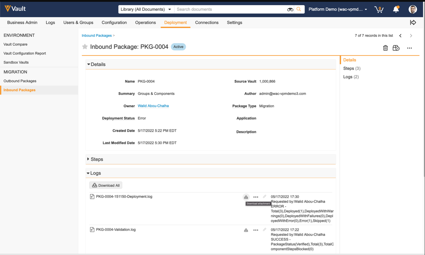 Troubleshooting a Failed Deploy